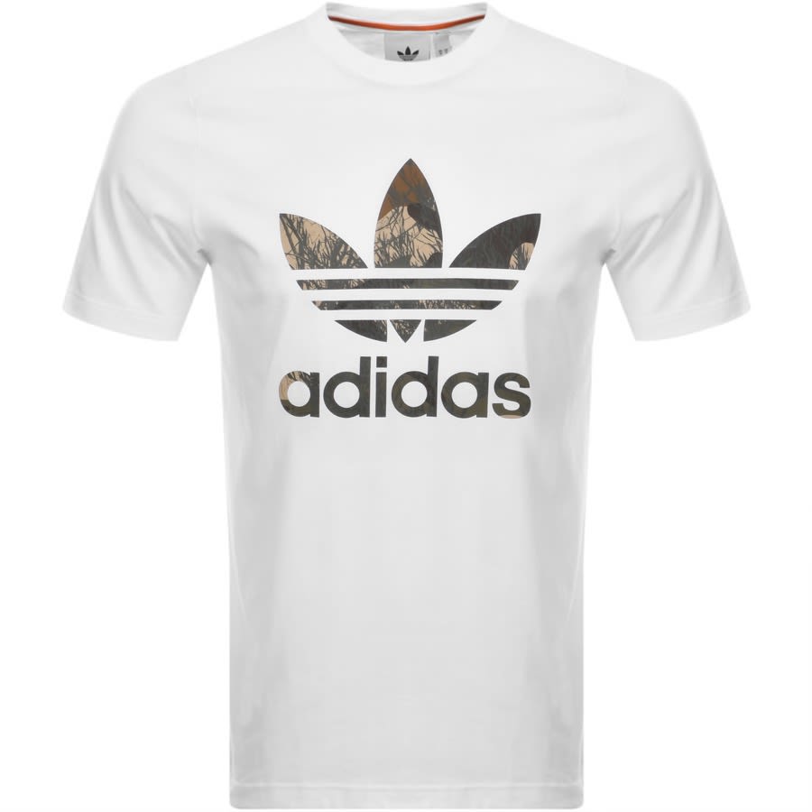 Alternative Image for Productadidas Originals Camouflage Trefoil T Shirt White1